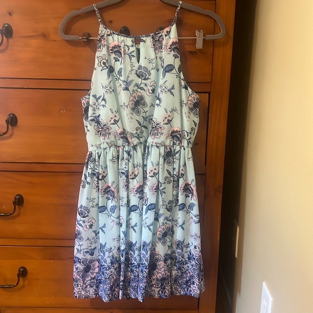 Blue rain Blue/pink short dress